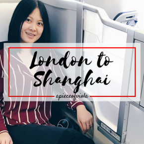 My flight: London to Shanghai